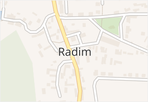 Radim v obci Radim - mapa části obce