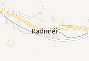 Radiměř v obci Radiměř - mapa části obce