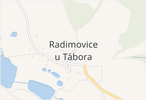 Radimovice u Tábora v obci Radimovice u Tábora - mapa části obce