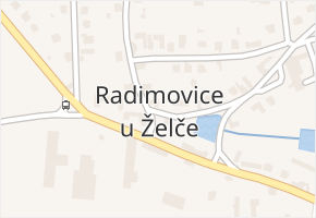 Radimovice u Želče v obci Radimovice u Želče - mapa části obce