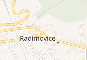 Radimovice v obci Radimovice - mapa části obce