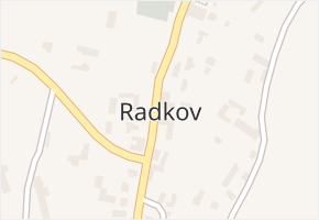Radkov v obci Radkov - mapa části obce