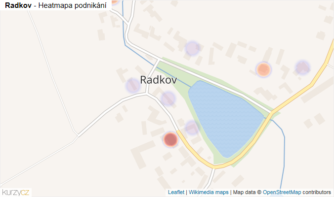 Mapa Radkov - Firmy v části obce.