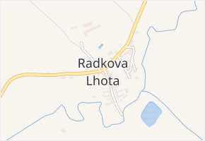Radkova Lhota v obci Radkova Lhota - mapa části obce