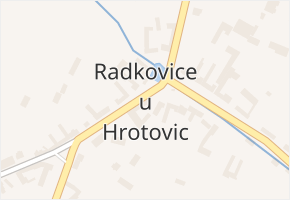 Radkovice u Hrotovic v obci Radkovice u Hrotovic - mapa části obce