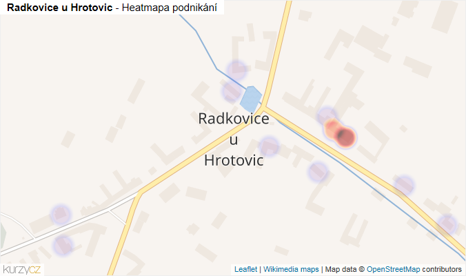 Mapa Radkovice u Hrotovic - Firmy v části obce.