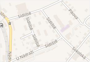 Sídliště v obci Radnice - mapa ulice
