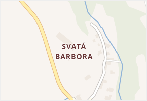 Svatá Barbora v obci Radnice - mapa části obce