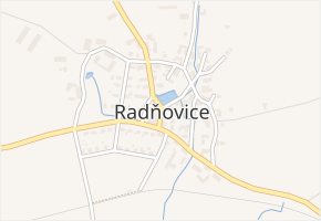 Radňovice v obci Radňovice - mapa části obce