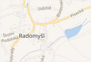 Kostelní v obci Radomyšl - mapa ulice