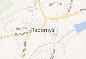 Radomyšl v obci Radomyšl - mapa části obce