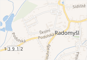 Školní v obci Radomyšl - mapa ulice
