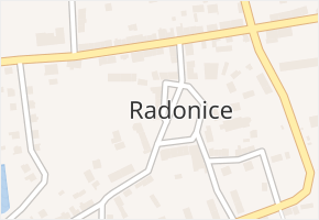 Radonice v obci Radonice - mapa části obce