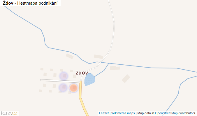 Mapa Ždov - Firmy v části obce.