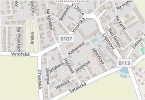Kaštanová v obci Radonice - mapa ulice
