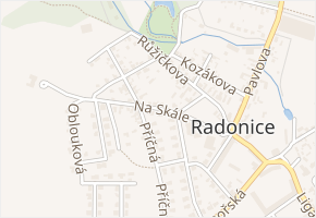 Na Skále v obci Radonice - mapa ulice