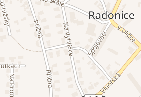 Na Vyhlídce v obci Radonice - mapa ulice