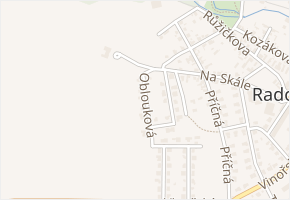Oblouková v obci Radonice - mapa ulice