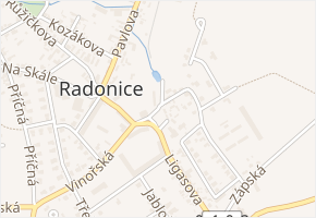 Prchalova v obci Radonice - mapa ulice