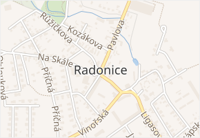 Třešňová v obci Radonice - mapa ulice