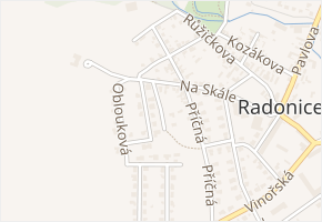 U hlásky v obci Radonice - mapa ulice