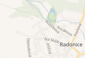 Vobůrecká v obci Radonice - mapa ulice