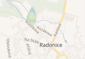 Zahradní v obci Radonice - mapa ulice