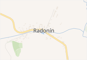 Radonín v obci Radonín - mapa části obce