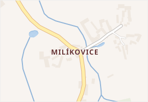 Milíkovice v obci Radošovice - mapa části obce