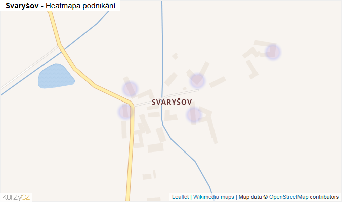 Mapa Svaryšov - Firmy v části obce.