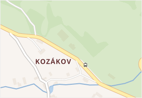 Kozákov v obci Radostná pod Kozákovem - mapa části obce