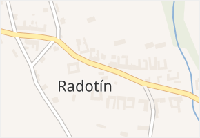 Radotín v obci Radotín - mapa části obce