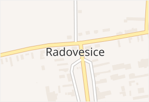Radovesice v obci Radovesice - mapa části obce