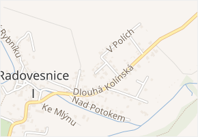 Krátká v obci Radovesnice I - mapa ulice