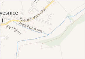 Nad Potokem v obci Radovesnice I - mapa ulice
