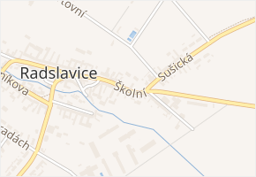 Školní v obci Radslavice - mapa ulice