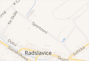 Sportovní v obci Radslavice - mapa ulice