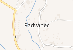 Radvanec v obci Radvanec - mapa části obce