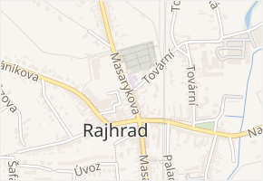 Halouzkova v obci Rajhrad - mapa ulice