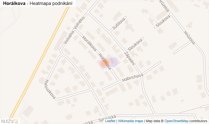 Mapa Horálkova - Firmy v ulici.