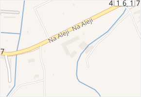 Na aleji v obci Rajhrad - mapa ulice