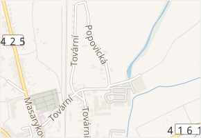 Popovická v obci Rajhrad - mapa ulice