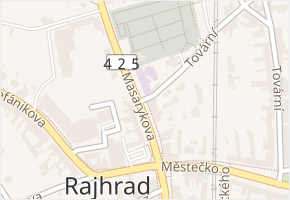 Rajhrad v obci Rajhrad - mapa části obce