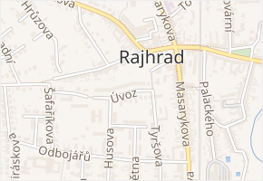 Úvoz v obci Rajhrad - mapa ulice