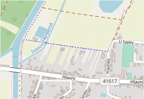 Habřina v obci Rajhradice - mapa ulice