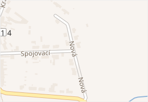 Nová v obci Rajhradice - mapa ulice