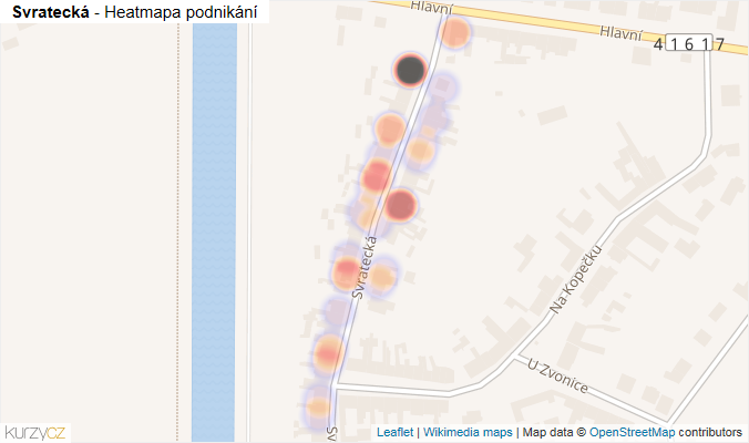 Mapa Svratecká - Firmy v ulici.