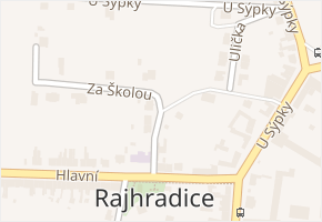 Za Školou v obci Rajhradice - mapa ulice