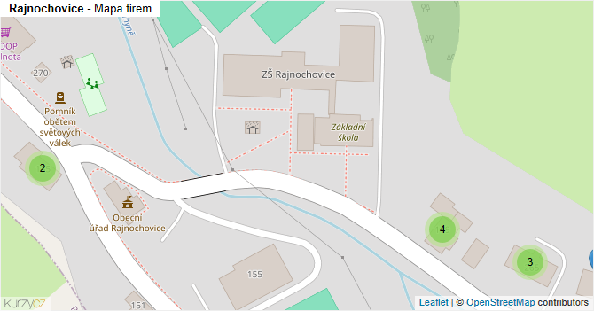 Rajnochovice - mapa firem