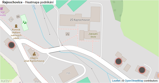 Rajnochovice - mapa podnikání